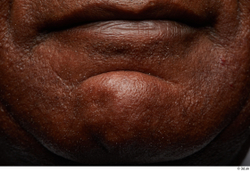 Face Mouth Skin Man Black Chubby Wrinkles Studio photo references